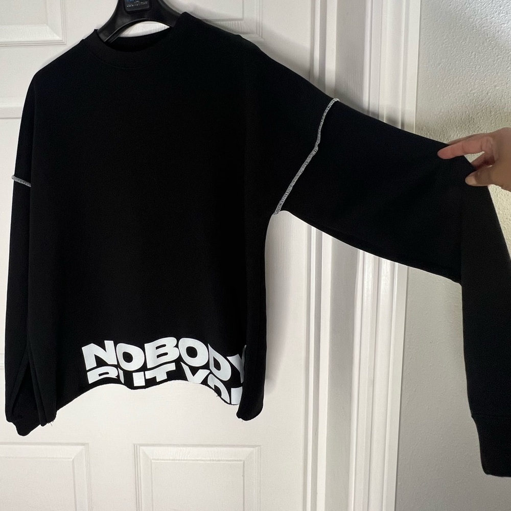 Sonder Brent Faiyaz Streetwear “Nobody But You” Black Sweatshirt Sz M - Picture 3 of 12